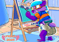 Purple Badger Paintings by Friar