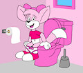 Skyline the Fox on the Toilet by ToonlandianFox2002