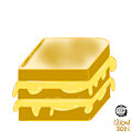 Grilled cheese art by Dcatkuro