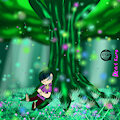 Sleep under the tree by Dcatkuro