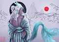 Red sun, blue waters by PoisonCrisp