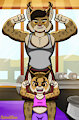 Getting fit with daddy