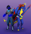 Fox and Dragon Teamup by WhiteDragonFat