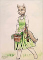 Fur the More 2022 Watercolor Commission for Kinto by Ashwolves5