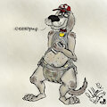 Old Scruffy Diapered Junkyard Dawg by RhythmCHusky94