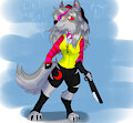 Lin The Hellhound [BlackCatLightning] by MangledTheArcticWolf