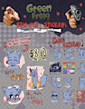 SFW - YCH Stickers by GreenFr00g