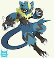 Zeraora - Lucario Form by Weisyr