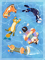 A buizel assortment! by ChurroShiba