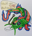 Sea Kitten for WoDEF '25 - "NOW Do You Care?" by draconicdreamsart