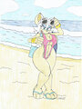 Rouge on the beach by marlon64