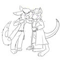 [Old Art] Drunken Ringtail and Roo by Rawr by sirkain