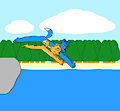 Anthonitecus and Astraligor skinny dipping in a Nude Beach (by TerryTheBlueFox)
