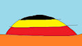 german flag at the beach