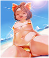 Golden Bikini Pig girl by notama