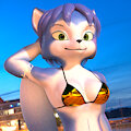 [3D] Krystal's gold bikini for Golden Week by kuby64