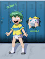 Kenta's Locker Room Relief (Commission) by EmperorCharm
