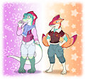 Dino Daycare - Ellie and Lucy by Yipthecoyotepup