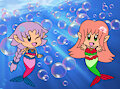 Kumi and Rosette as Mermaids by ChelseaCatGirl