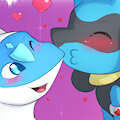 Riolu Smooches by Eraquis