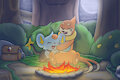 Campfire snuggles by CharlySparks
