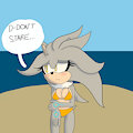 Silver the Hedgehog (♀) bikini by KeithSShadow