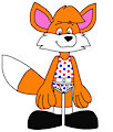 Jeff the Fox as Freddy Fox in Undershirt, Briefs, Socks and Shoes by ToonlandianFox2002