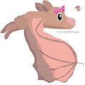Amber the Bat With a Pink Bow Full Body
