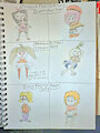 6 random characters in diapers