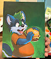 Kazan Eating a Burger
