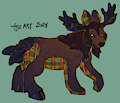 Patchwork Moose Pillowing