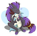 Shiny Zoroark and Sylveon by fennekfuchs