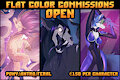 FLAT COLOR COMMISSIONS ARE OPEN! by SunnyWay