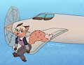 On a plane's wing by SenGrisane