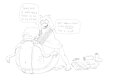 Kris Belly Flattened By Ralsei by paperboio