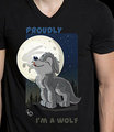 Wolf howling T-shirt design