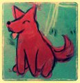 Sketchy red dingo