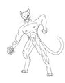 Anthro Panther by GoldenJaguarKat