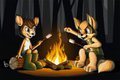 horror stories at the campfire