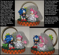 Commission: Sonic themed Wedding Cake Topper