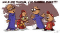 Alvin and Simon meet themselves by Nikonah