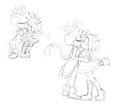  Amy And Blaze Sketches For Collab