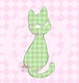 Green plaid cat