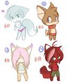 Adoptables 1 to 4