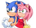 Sonic and Amy sketch colored