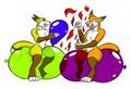 Balloon Loving Foxes (COM) by Darcell1291