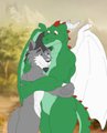 Dragon hugs make things better by WolfieDanno