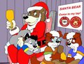"Santa  Bear and  the  cubs!"