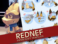 Rednef papercraft template