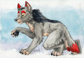 Watercolor Wolfish by SilentRavyn